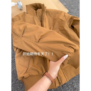 美式夹克棉服男款冬季短款廓形外套加厚保暖棉衣MJM803-P78图片