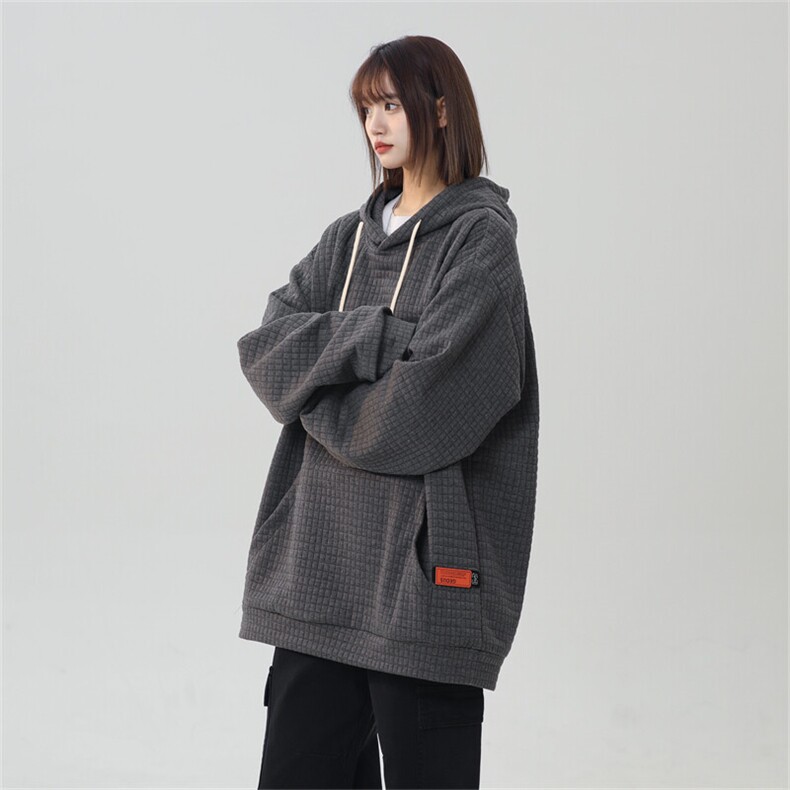 WY209/P60春装新款连帽卫衣男美式潮宽松运动大码ins潮流复古外套,男装卫衣,电商基地A050