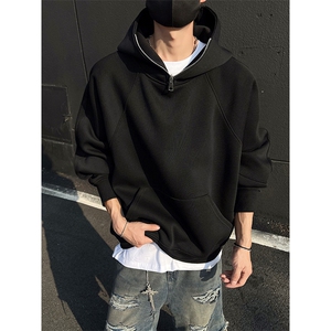 加绒奥粒绒拉链重磅500克结构板连帽卫衣撞色外套 RH5314JR-P63图片