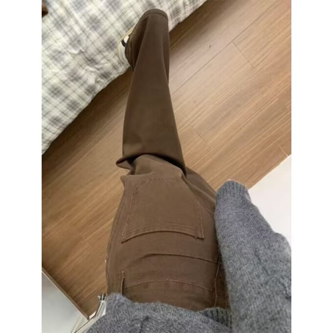 加绒加厚美式复古高街牛仔裤女保暖阔腿裤韩N07581-P43加绒P50,男装牛仔裤,星座308B-2