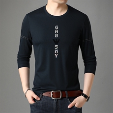 AL1702钱塘2020-3中青年男士秋季新款时尚休闲圆领T恤P52，男装T恤，钱塘207-3