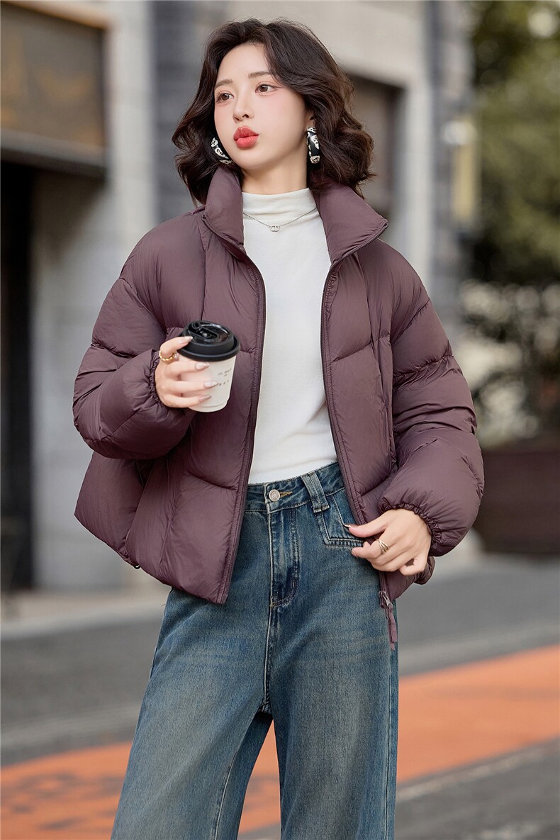 现货2025新款羽绒服短款泡芙时尚保暖外套,女装羽绒服,仟媚宠