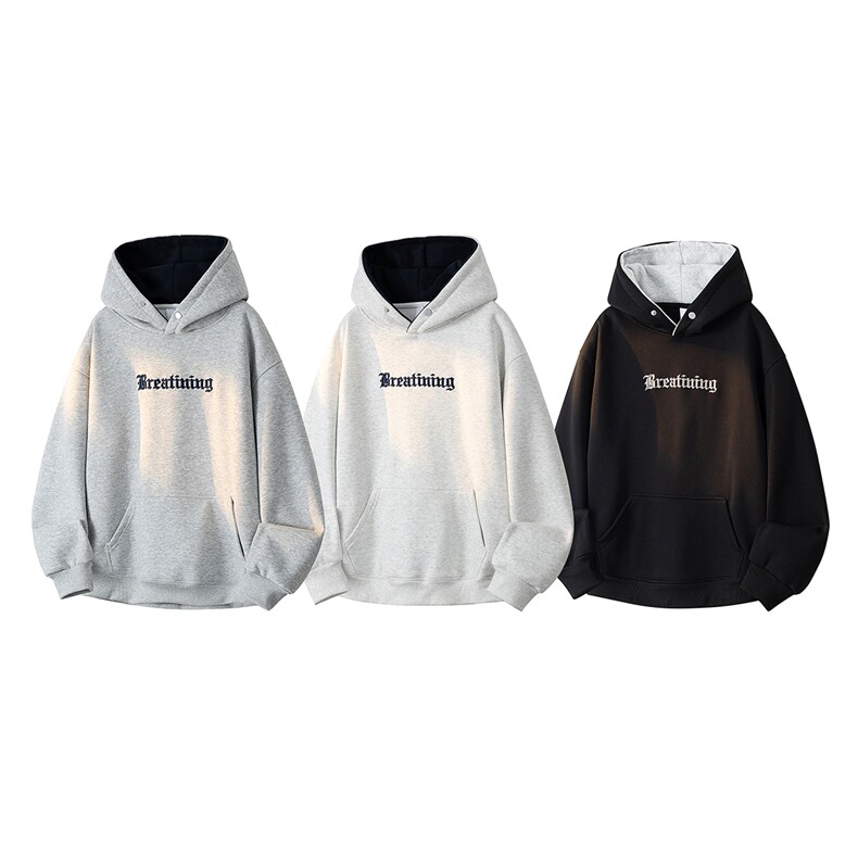 高品质秋冬加绒卫衣连帽上衣D329-QM257-加绒P65-控98，男装卫衣，电商D329