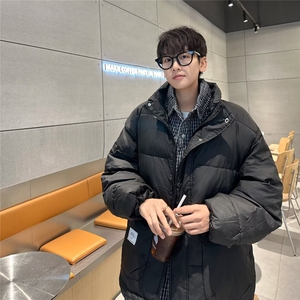 F603P95潮牌假两件棉服男冬季潮流痞帅工装棉衣男男士冬装图片