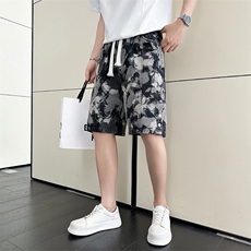 301A-1DK14P58控78店主风社会小伙夏季水洗五分牛仔裤男，男装牛仔裤，星座301A-1
