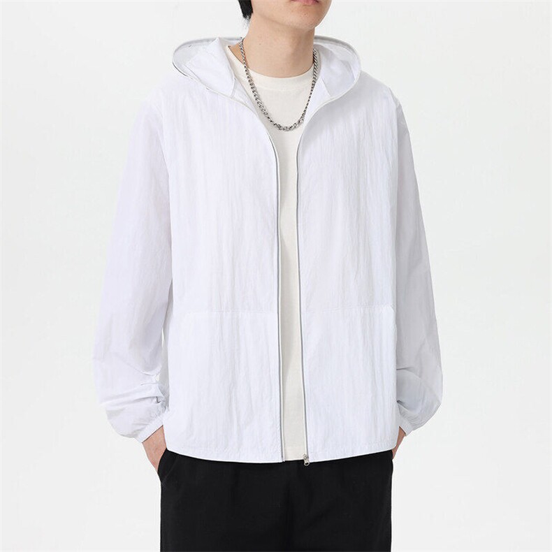 夏季新品轻盈速干运动健身衣男连帽单层防晒风衣Q5519-特P30,男装防晒衣,星座610（原A335）