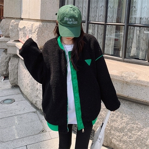 【新款】两面穿 百搭撞色刺绣羊羔毛服 805-P175-K258图片
