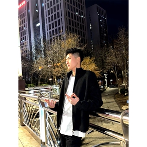 重磅秋冬北极绒双拉链毛衣开衫美式复古休闲慵懒风宽松针织衫外套图片