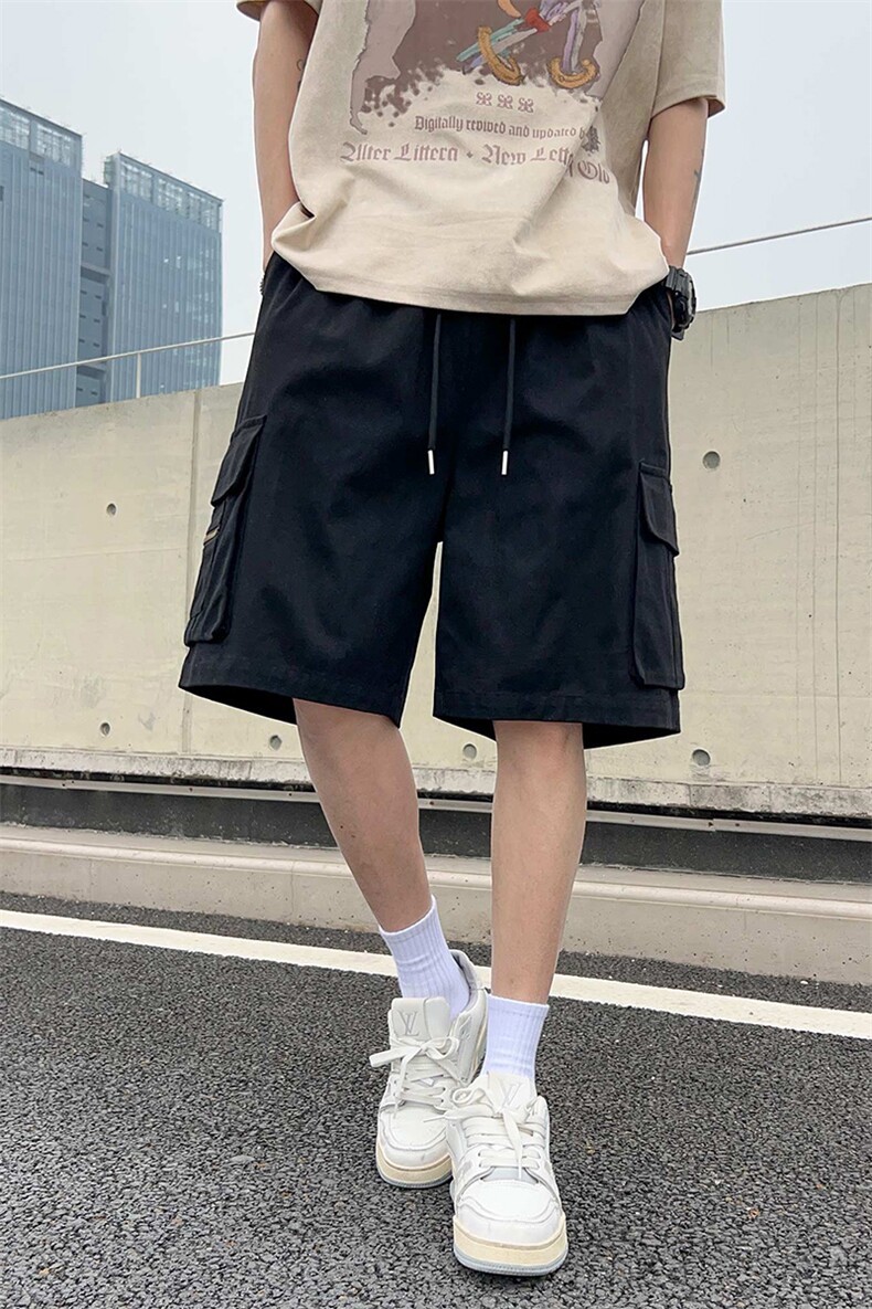 外景美式宽松工装短裤男夏季直筒休闲五分裤子-A1056TP30控48,男装牛仔裤,电商B241