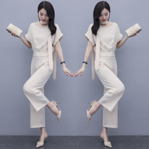 2021年夏季新款韩版减龄时尚气质百搭简约通勒两件套送腰带，女装职业装，丽美静依