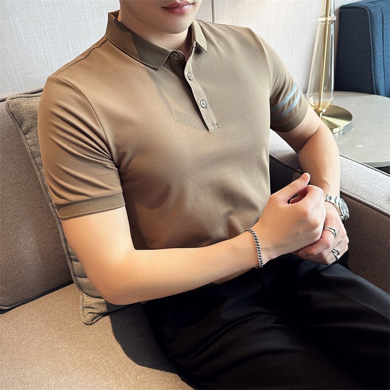 2024大货主推款4色抖音沙发风翻领短袖T恤T0251-P48,男装T恤,电商D342