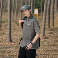 美式夏季新款Polo衫男士半袖日系潮牌男装宽松短袖t恤PL138-P45，男装Polo衫，星座1109-1