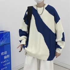 秋冬季毛衣男套头圆领针织衫慵懒风宽松秋装ins潮牌MY0624-P43，男装针织衫/毛衣，星座308B-1