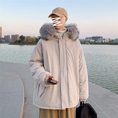 MM48140-P130冬季大毛领棉衣男士大码加厚棉袄男棉服，男装棉衣，电商A040