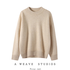 2025年秋季新款百搭女士圆领长袖套头衫，女装羊绒衫，朵暖羊绒