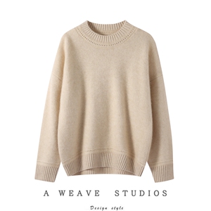 2025年秋季新款百搭女士圆领长袖套头衫，女装羊绒衫，朵暖羊绒