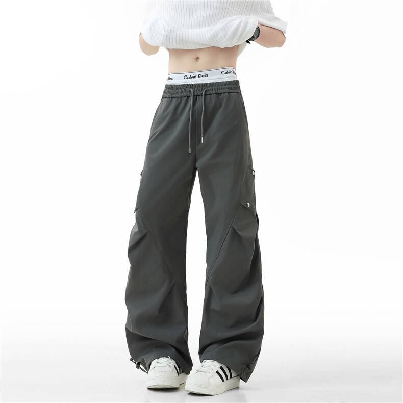 美式复古高街日常通勤宽松ins情侣休闲裤KZ32A166-TP35，男装休闲裤，电商A247