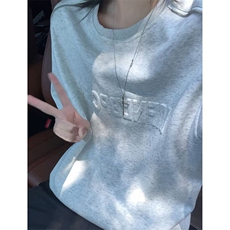 夏季美式高街cleanfit凹凸字母钢印短袖货号T25182P35，男装T恤，电商A063