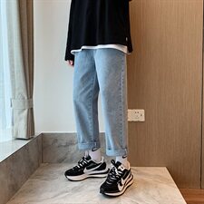 2021春秋新款直筒牛仔裤宽松版港风老爹裤长裤P30，男装牛仔裤，星座410-6（原星座1304-1）
