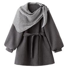 （现货）欣贝拉2025年冬季休闲淑女气质风格毛呢大衣夹棉加厚款，女装毛呢外套，欣贝拉