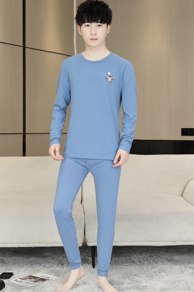 保暖内衣男士秋衣秋裤薄款莱卡棉抗菌棉毛衫套装310B-3TZ1601-P49,男装棉衣,星座310B-3