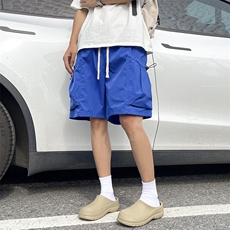 夏季大码休闲裤美式冰丝工装短裤男潮宽松薄款五分裤子225-2-K605，男装牛仔裤，星座225-2
