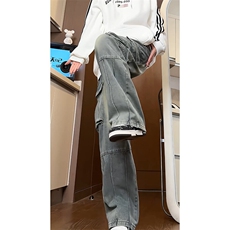 A1158TP55控88-秋季数据款2025水洗美式复古工装牛仔裤男休闲裤子，男装牛仔裤，电商B241