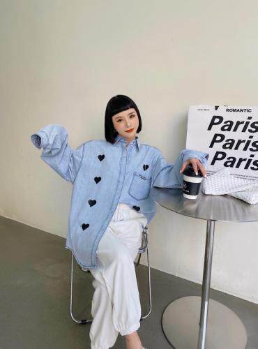 【现货】春季牛仔衬衣，均码，女装，玲珑颂