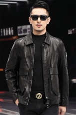 BL-DK2089男式2023秋季新款翻领头层油蜡牛皮皮衣男P800，男装皮衣，电商B360