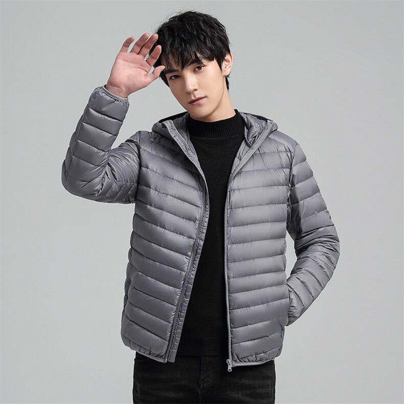 常年货中青年90绒轻薄连帽羽绒服外套男秋冬休闲羽绒轻便外套,男装羽绒服,钱塘723