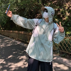 防晒衣男韩版潮流撞色连帽夏季薄款2024新款ins百搭外套YS12-P45，男装防晒衣，星座1109-3