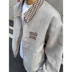 美式复古做旧工装夹克男秋季新款假两件刺绣宽松外套LJ6199-P72，男装夹克，星座1008