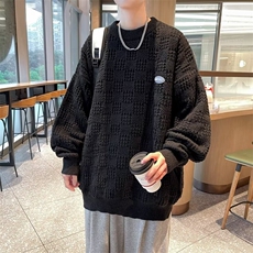 慵懒风毛衣男冬季简约麻花针织衫鹿毛绒宽松套头内搭上衣MY7119，男装针织衫/毛衣，星座1116A-1（原606A）