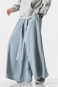 夏 宋裤绣花阔腿裤大摆裙裤改良汉服复古长裤男女风 K227/P85图片
