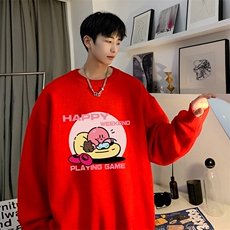 圆领毛衣男大码针织衫男毛线衣线衫M67313-P45加绒款-P65，男装针织衫/毛衣，电商A040