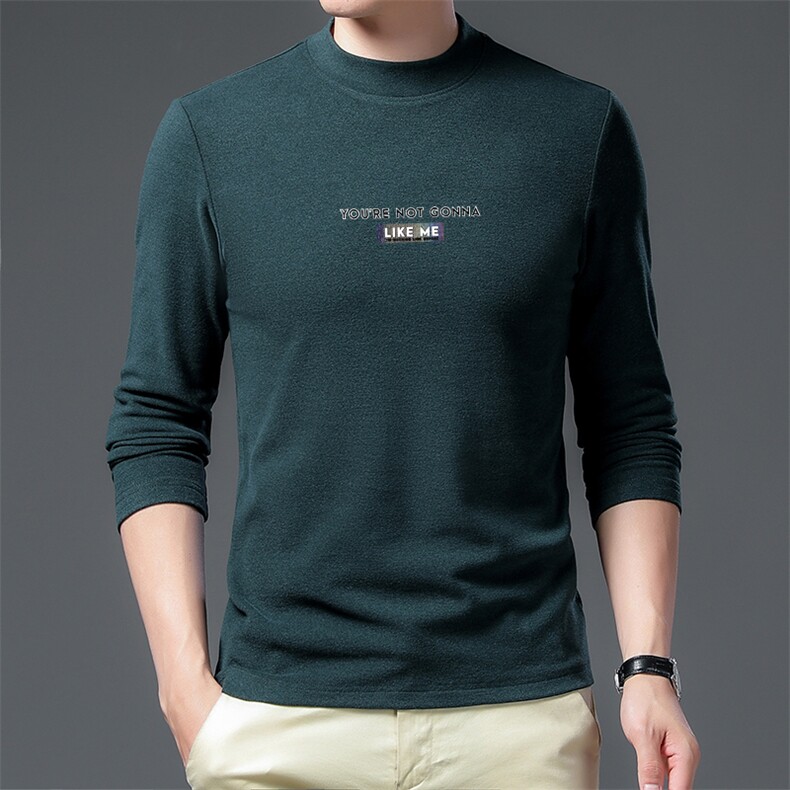 FL-M1002男式2023春季新款长袖T恤男休闲男装卫衣P55图片