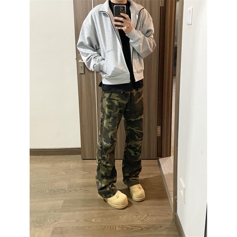 抖音质量 美式迷彩牛仔裤ZK0270-P55图片