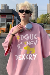 25新款港风抖音直播宽松美式高街短袖纯棉T1811特P18图片
