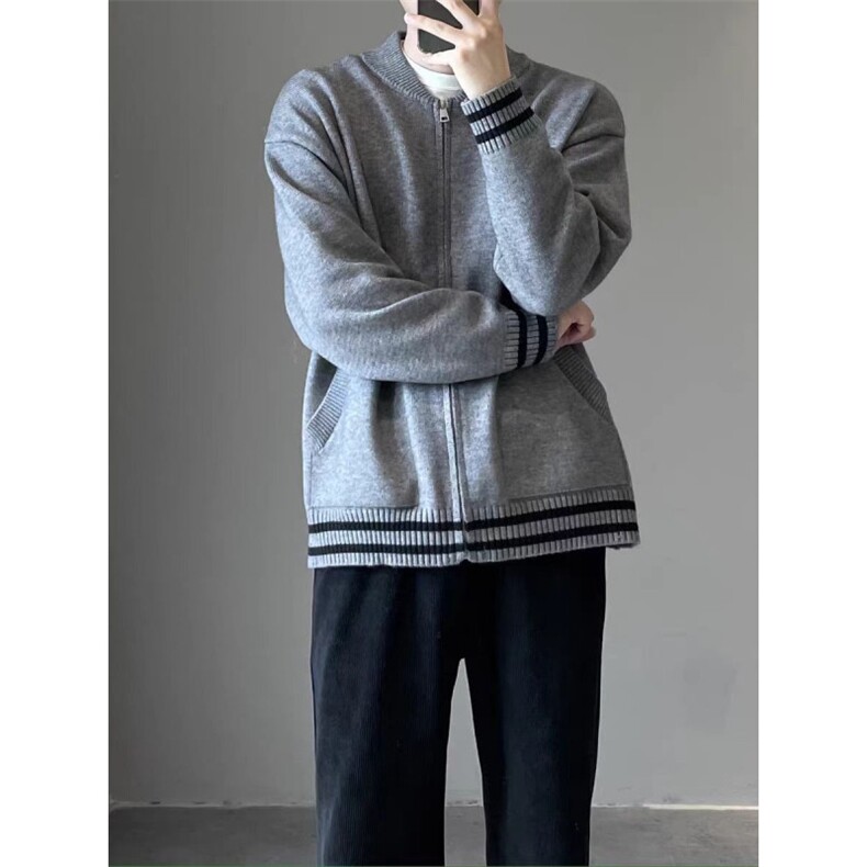高级感黑色棒球服开衫夹棉外套初春秋冬季新款休闲百搭夹克MY152,男装夹克,星座516A
