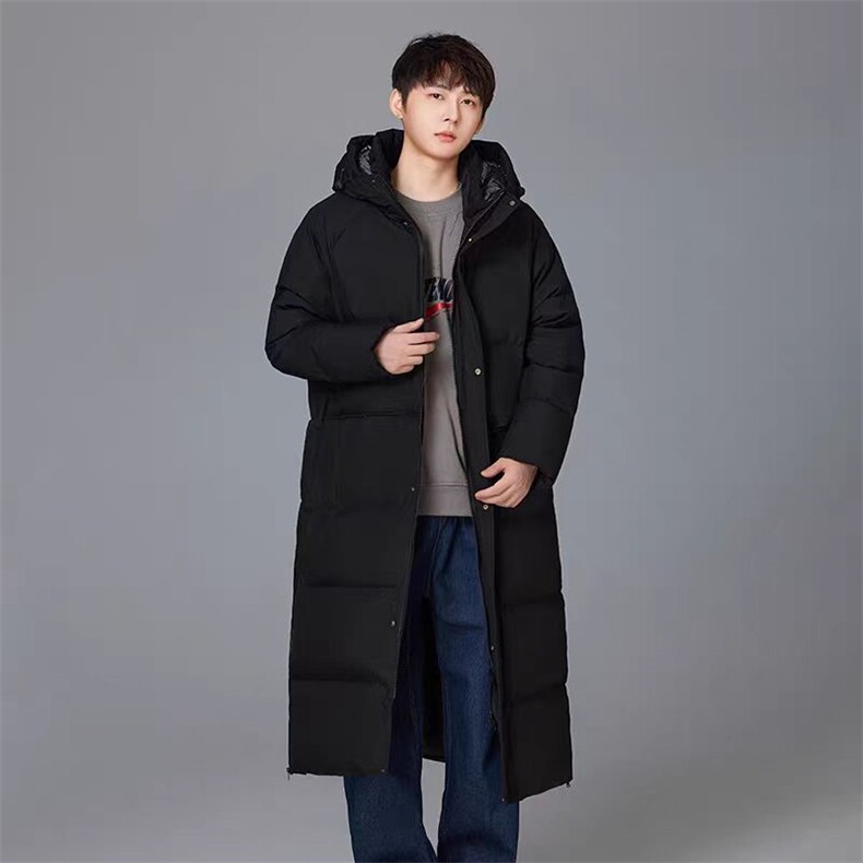 (网图)超长款羽绒服情侣同款加厚宽松休闲潮韩系313B-YJ985-P140,男装羽绒服,星座313B