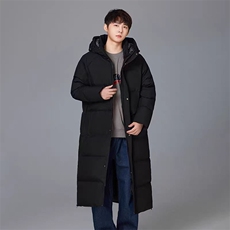 (网图)超长款羽绒服情侣同款加厚宽松休闲潮韩系313B-YJ985-P140，男装羽绒服，星座313B