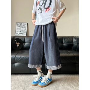 仿天丝牛仔高级感冰丝垂感休闲裤夏季新款潮牌七分裤男2559特P28图片