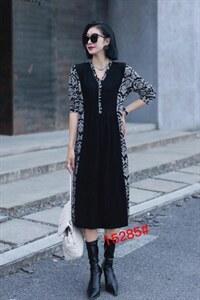 貂绒连衣裙图片