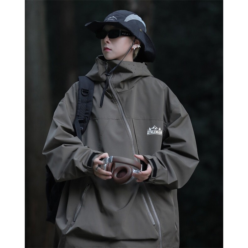 美式户外登山服连帽冲锋衣外套男女情侣秋季防水潮 W7898-P66图片