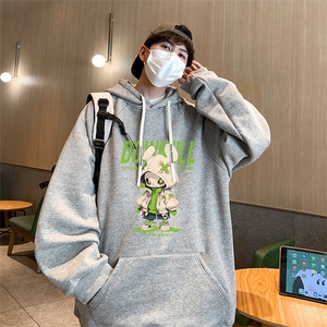 已注册港风得物直播抖音高品质男宽松连帽卫衣外套W5011P45控68图片