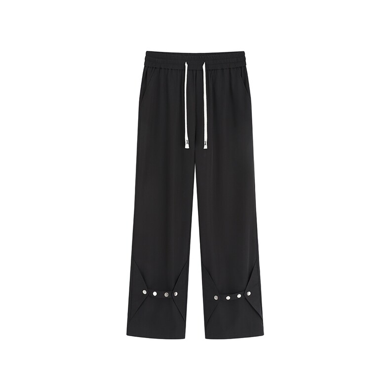冰丝金属合扣百搭休闲裤K013平铺92%聚酯纤维8%氨纶(S-2XL)TP25,男装休闲裤,电商A088