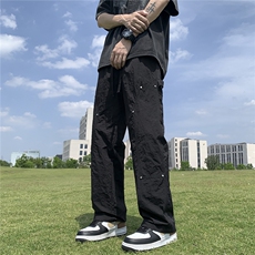 早秋皱感【三防】冰丝透气速干拖地休闲伐木伞兵裤XK009-P60控78，男装休闲裤，星座216(原A116)