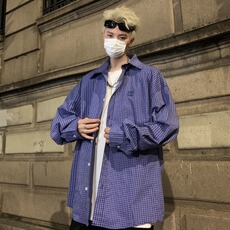 衬衫标准潮潮流原宿慵懒夏季简约日常青春流行气质，男装衬衫，星座716-3