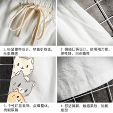 YD33164-P25亚麻短裤男大码棉麻五分裤男中裤沙滩裤网格挂拍，男装休闲裤，电商A040A