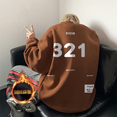 抖音供货、复合重磅加绒现货圆领卫衣宽松D223A-JR-YL2393-特P33，男装卫衣，电商019-1